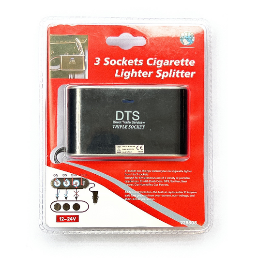 3-way USB with on/off button 12-24V