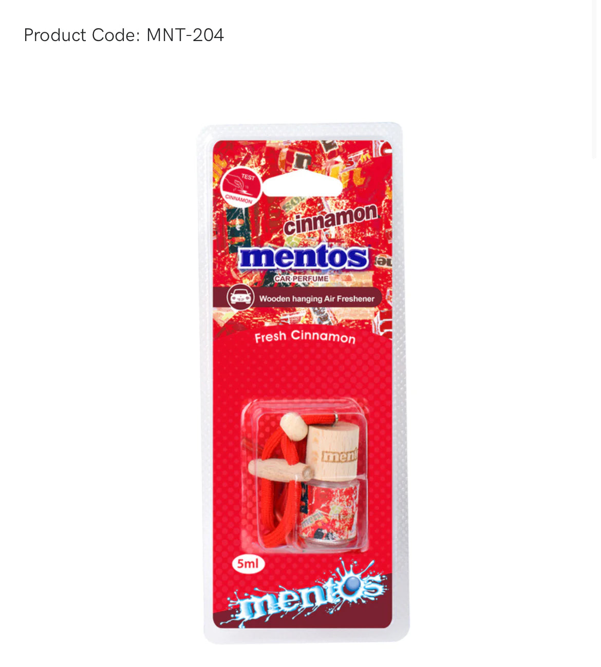 Mentos Glass Bottle Air Freshener