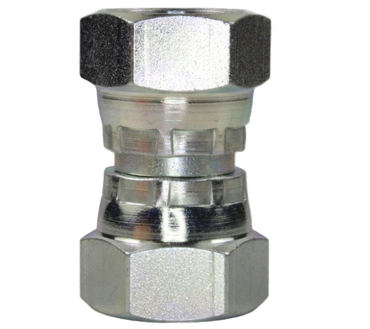 ZINC PLATED STEEL SWIVEL ADAPTOR - 3/8"F to 3/8"F