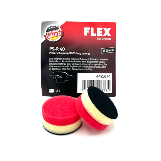 Flex PS-R 40 polishing sponge red 40mm (pack of 2)