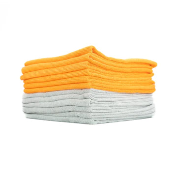 THE Edgeless PEARL Orange/Grey Microfiber Ceramic Coating Towel 12PK