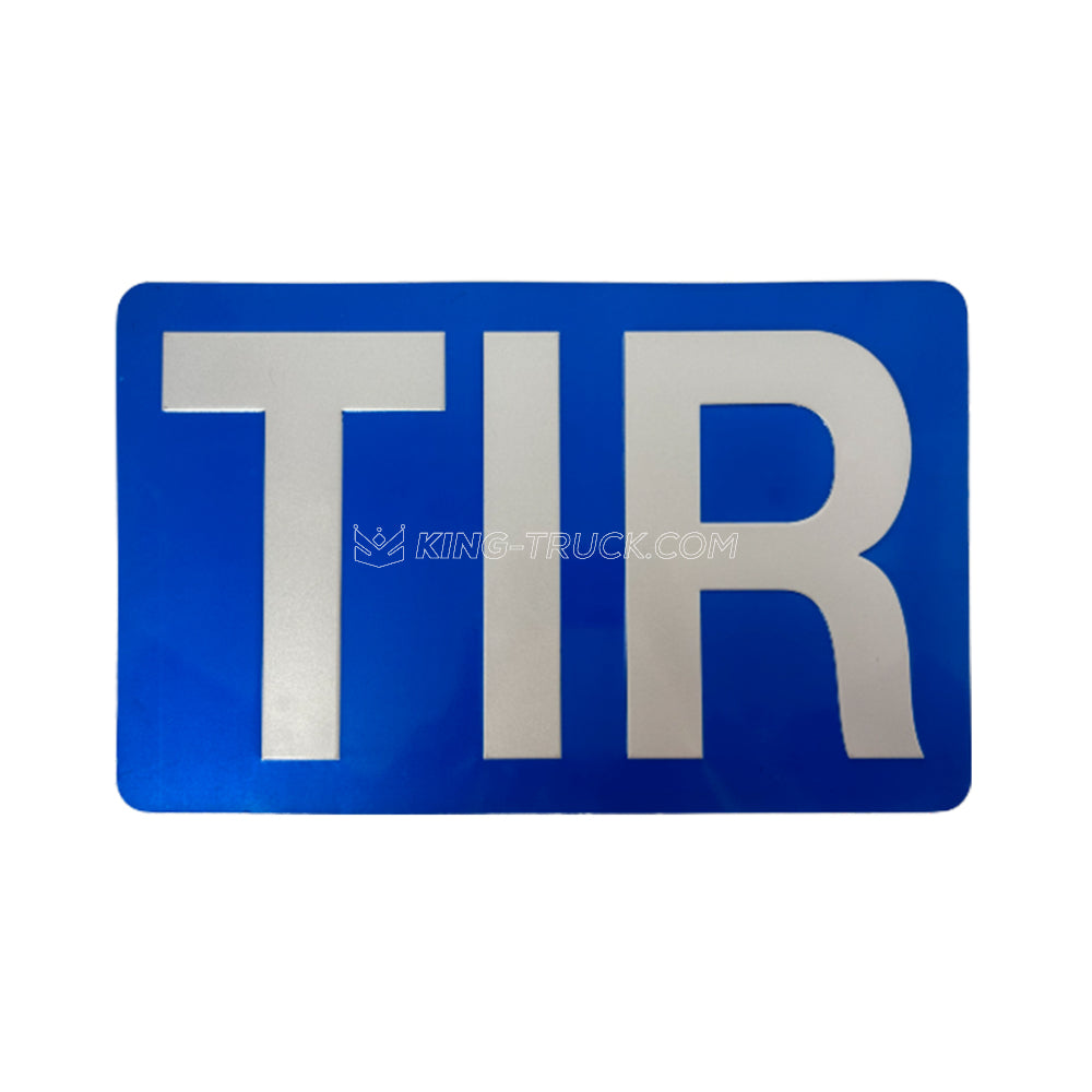 Embossed TIR license plate