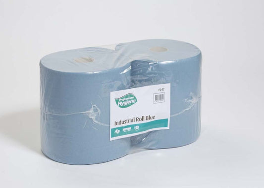 Industrial Blue Roll 2ply- Twin Pack