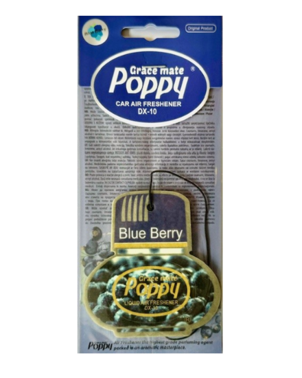 Poppy Grace Mate Paper Card air Freshener (Blue Berry)