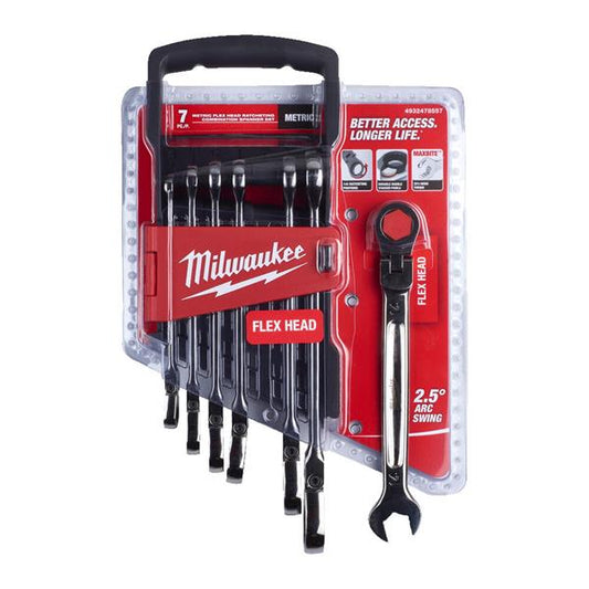 MILWAUKEE MAXBITE FLEX HEAD SPANNER SET - 7pcs