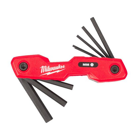 MILWAUKEE METRIC FOLDING HEX KEY SET - 8pcs