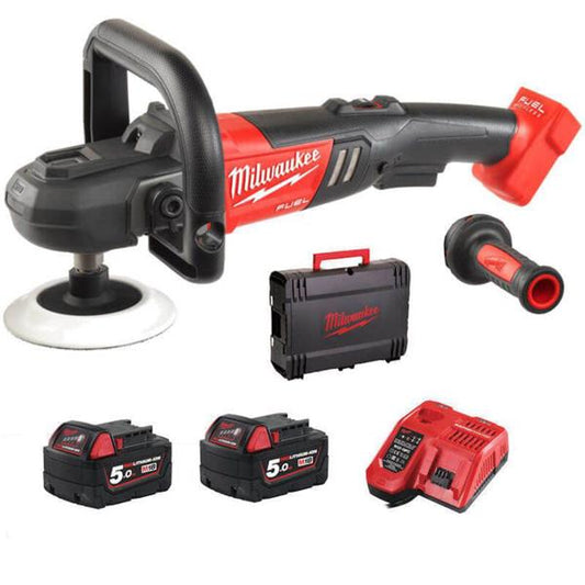 M18FAP180-502X BATTERY POLISHER (2x 5.0AH BATTERIES + CHARGER)