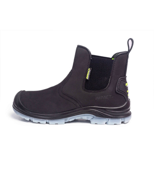 Impact Safety Hi-Tec Slip On Safety Boots - Black