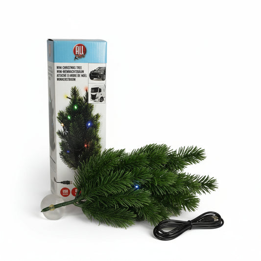 12" Mini Christmas Tree With Suction cup and USB