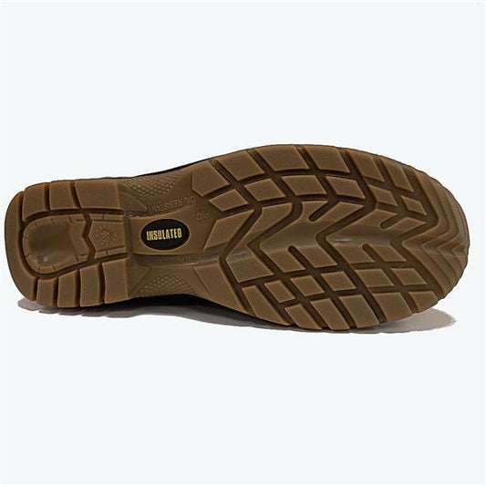 BUFFALO Slip On Safety Boot-Brown