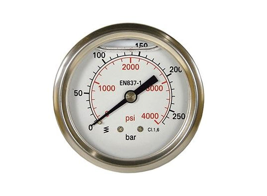 GAUGE 0-250 BAR 50MM 1/4"M REAR WIKA