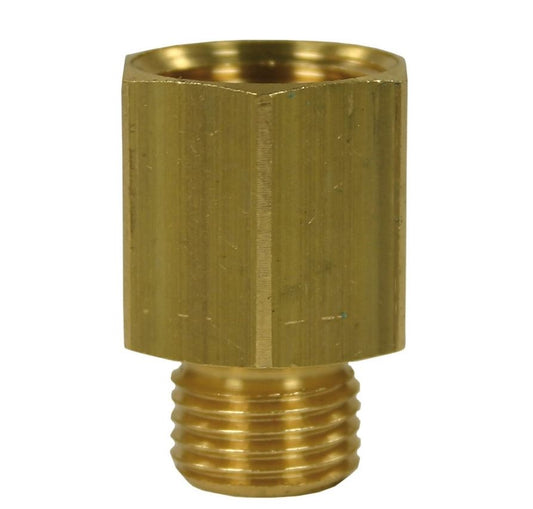 BRASS REDUCTION EXTENSION NIPPLE ADAPTOR - 3/8"F to 1/4"M