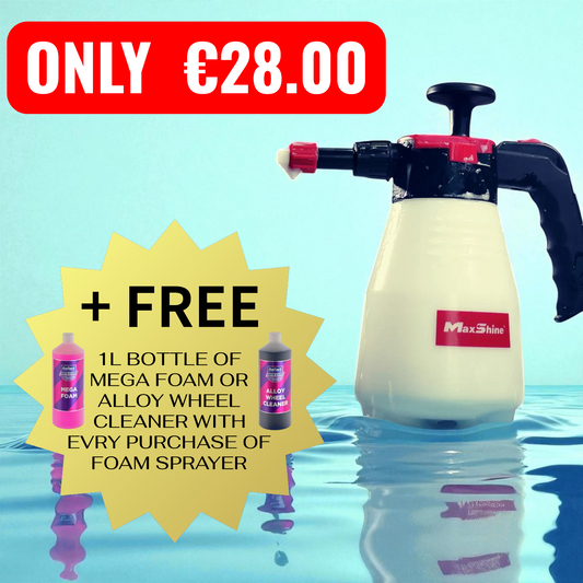 MaxShine 1.5L Pump Foam Sprayer + Free 1L of Mega Foam or Alloy Wheel Cleaner
