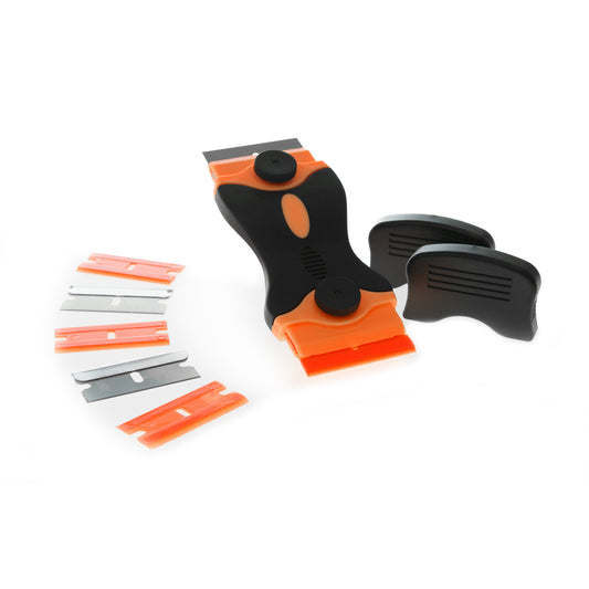 Dual Scraper Blade Holder with rubber handle