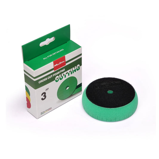 MaxShine Cross Cut Foam Pad 3" - Cutting (Green)