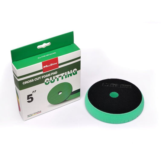 MaxShine Cross Cut Foam Pad 5″ – Cutting (Green)