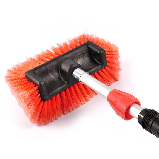 MaxShine Flow-Thru 10″ Wash Brush with 47″ Aluminum Extension Pole