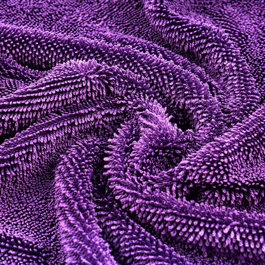 MaxShine 600GSM 16″x16″ Purple Single Twisted Loop Drying Towel-3pcs/pack
