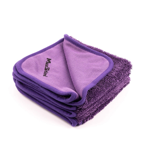 MaxShine 600GSM 16″x16″ Purple Single Twisted Loop Drying Towel-3pcs/pack