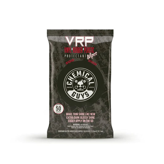 Chemical Guys VRP Vinly, Rubber, Plastic Shine & Protectant Wipe 50pk