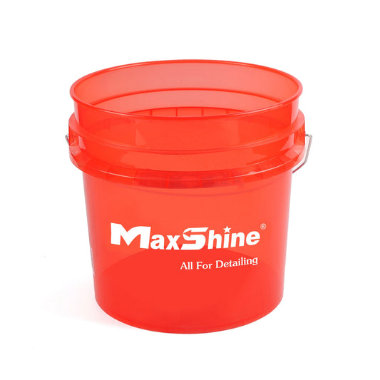 MaxShine Red Transparent Detailing Bucket 13L