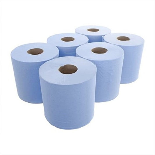 2 Ply Centre Feed Blue Cleanup Roll (6 Pack)