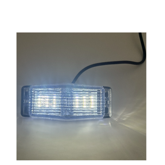 Double Burner LED Clear White Glass Switchable Orange-White