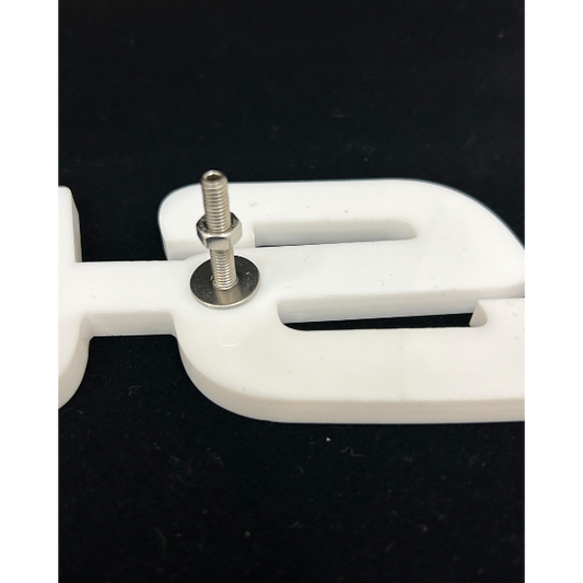 SUPER sign white with mounting screws